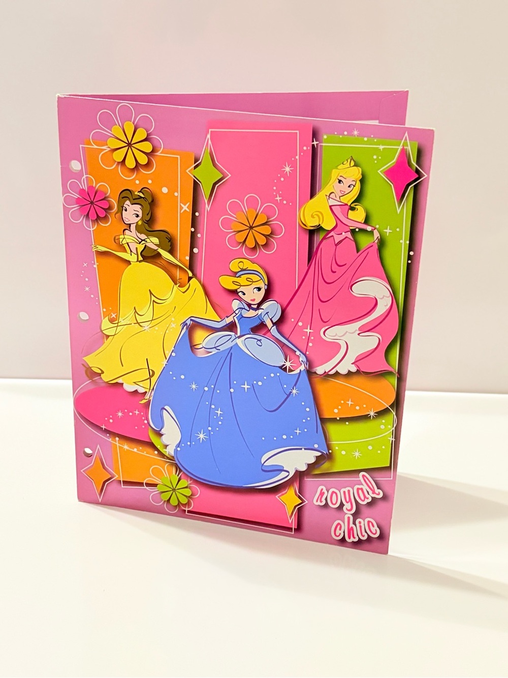 Disney Princess Vintage 2000’s Y2K School Folder Pink Cute School Supplies
